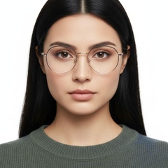 Gafas ovaladas de titanio negro #BS0406-0391