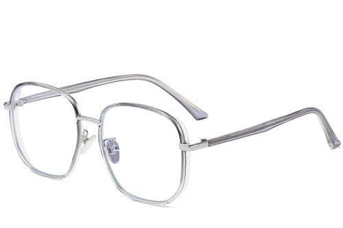 Lunettes géométriques en métal gris #BS0406-0399