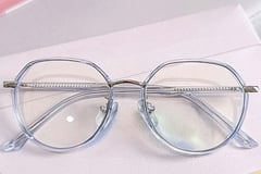 Oval Blue Metal Glasses #BS0406-0406