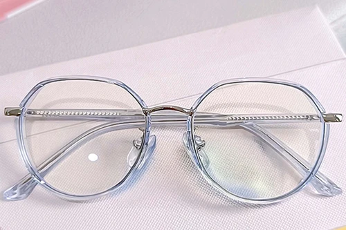 Oval Blue Metal Glasses #BS0406-0406