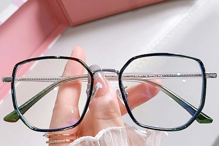 Geometric Green Metal Glasses #BS0406-0409