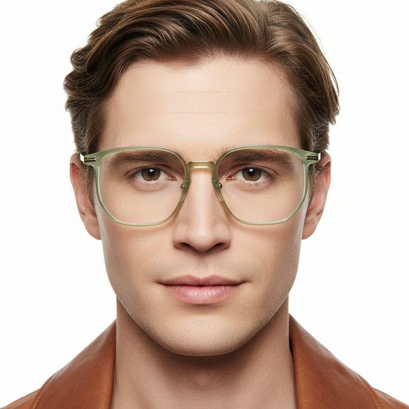 Geometric Green TR90 Glasses #BS0406-0426