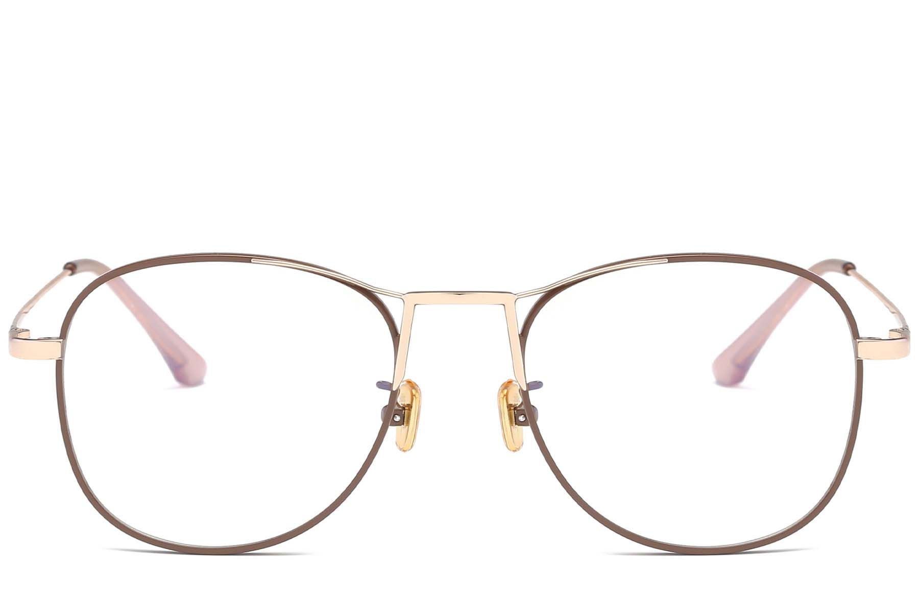 Aviator Brown Metal Glasses #BS0406-0430