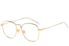 Aviator Golden Metal Glasses #BS0406-0431