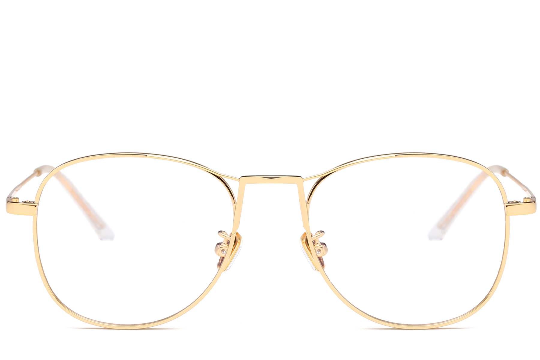 Aviator Golden Metal Glasses #BS0406-0431