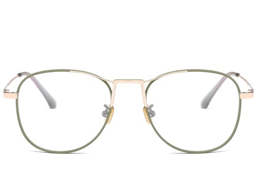 Aviator Groene Metalen Bril #BS0406-0432