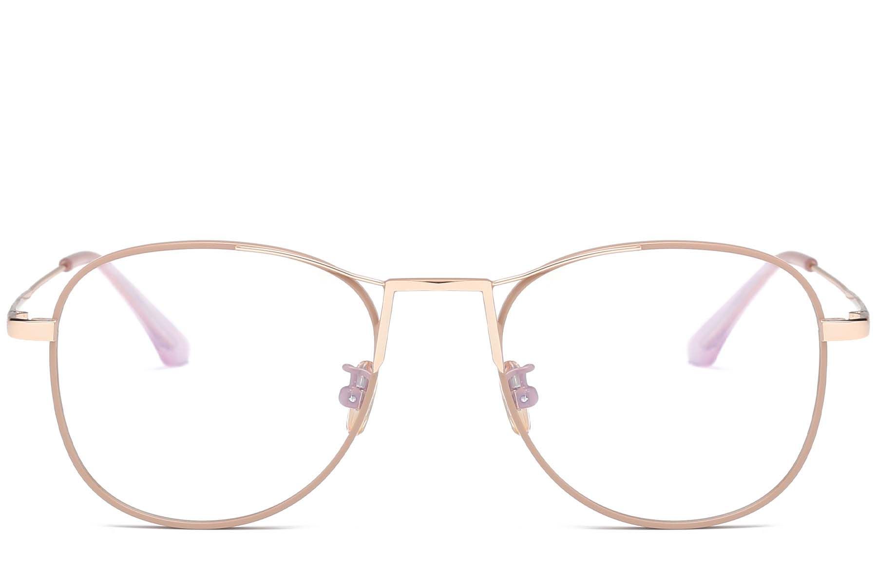 Aviator Pink Metal Glasses #BS0406-0433
