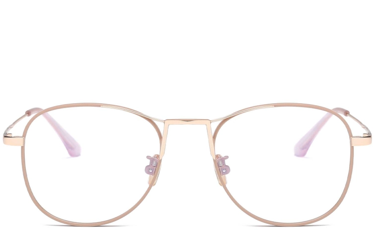 Aviator Pink Metal Glasses #BS0406-0433
