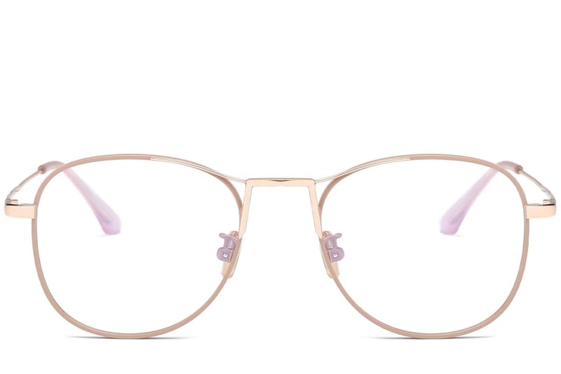 Aviator Pink Metal Glasses #BS0406-0433