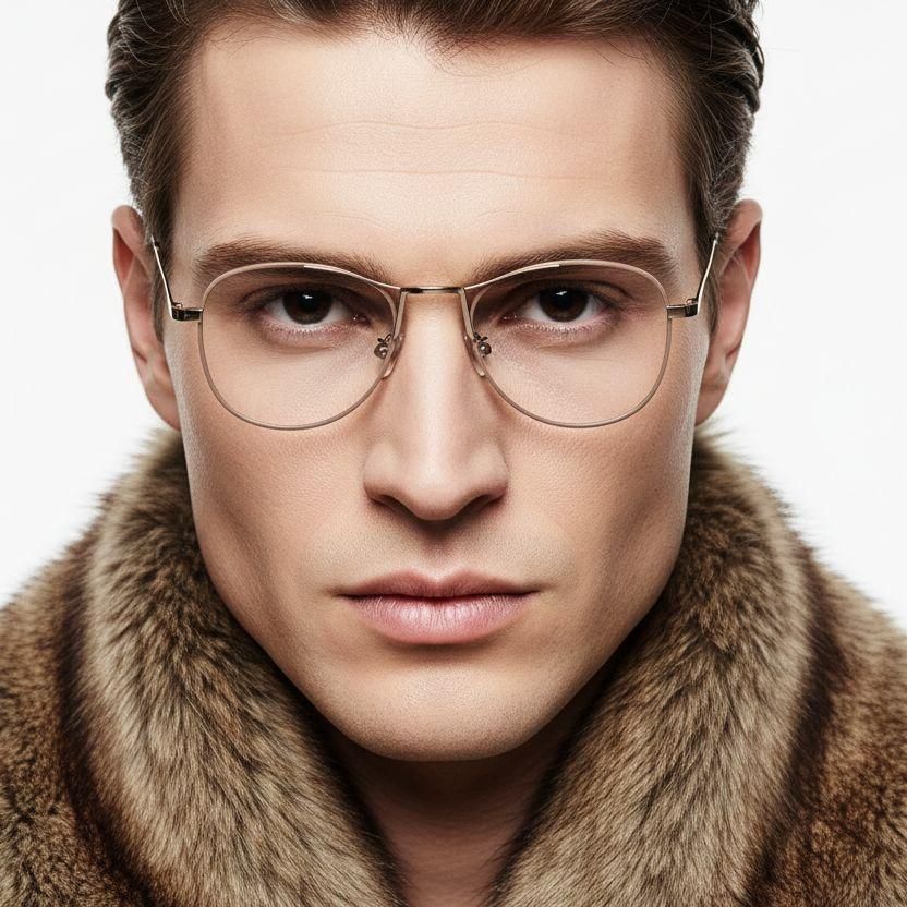 Aviator Pink Metal Glasses #BS0406-0433