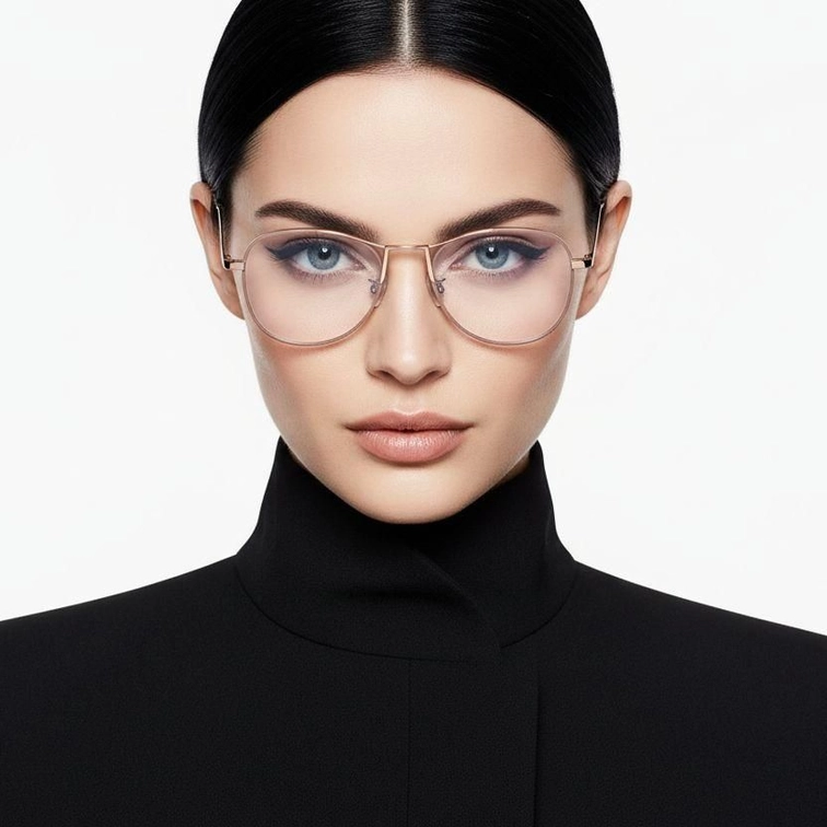 Aviator Pink Metal Glasses #BS0406-0433