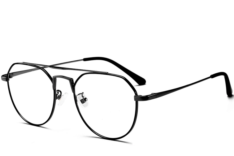 Gafas de aviador de metal negro #BS0406-0436