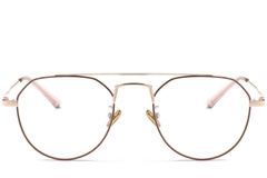 Gafas de aviador de metal rosa #BS0406-0438