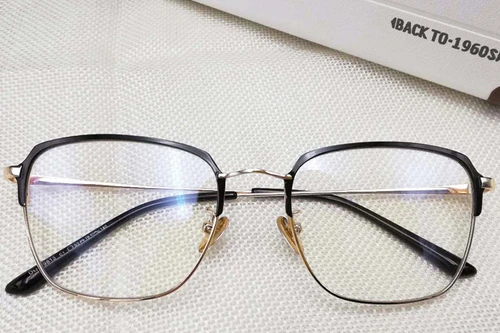 Rectangular Golden Metal Glasses #BS0406-0440