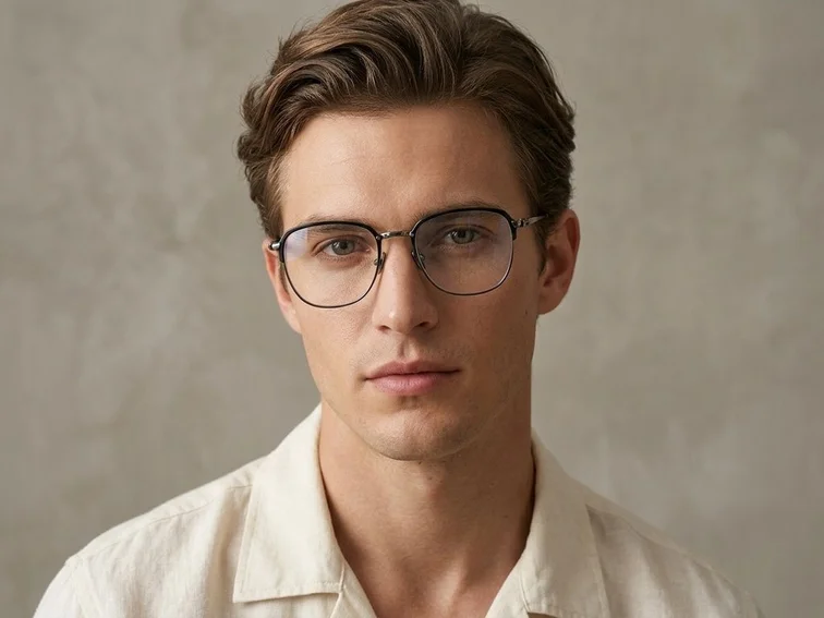 Rectangular Silver Metal Glasses #BS0406-0441