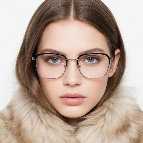 Rechteckige silberne Metallbrille #BS0406-0441