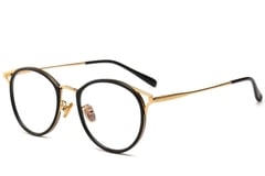 Oval Golden Metal Glasses #BS0406-0445