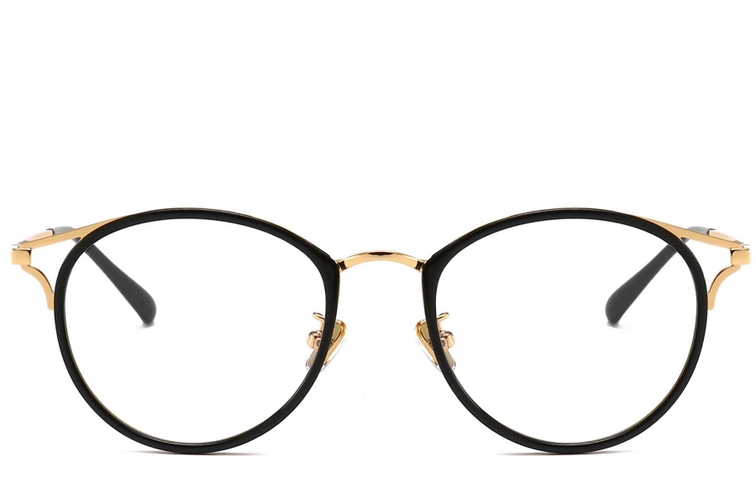 Gafas ovaladas de metal dorado #BS0406-0445