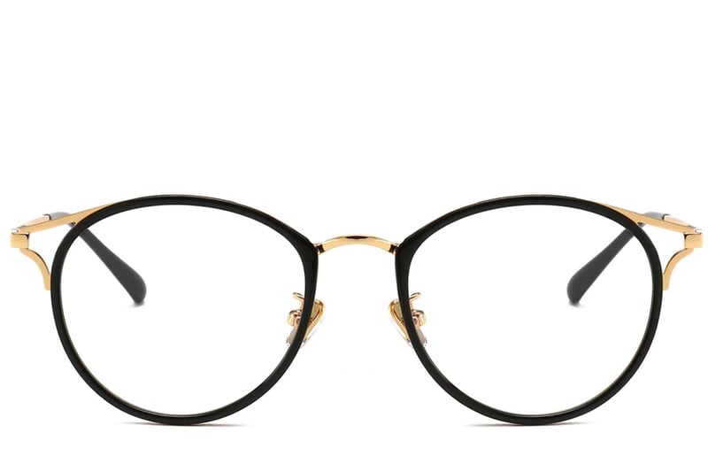 Oval Golden Metal Glasses #BS0406-0445