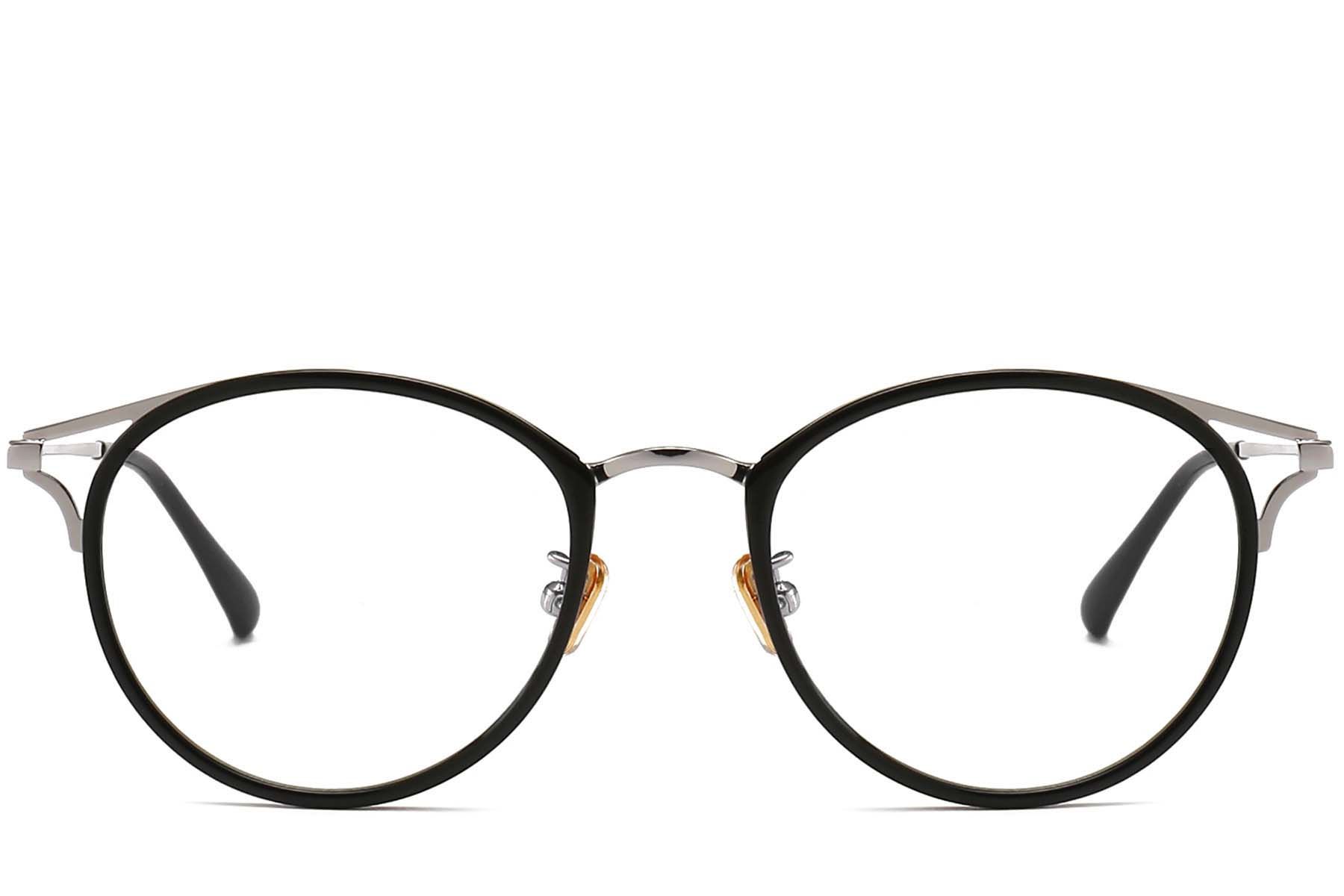 Oval Silver Metal Glasses #BS0406-0446