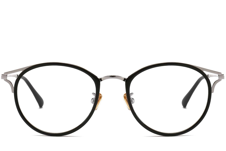 Oval Silver Metal Glasses #BS0406-0446