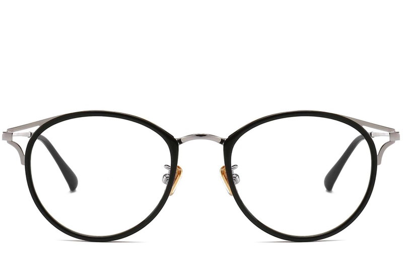 Oval Silver Metal Glasses #BS0406-0446