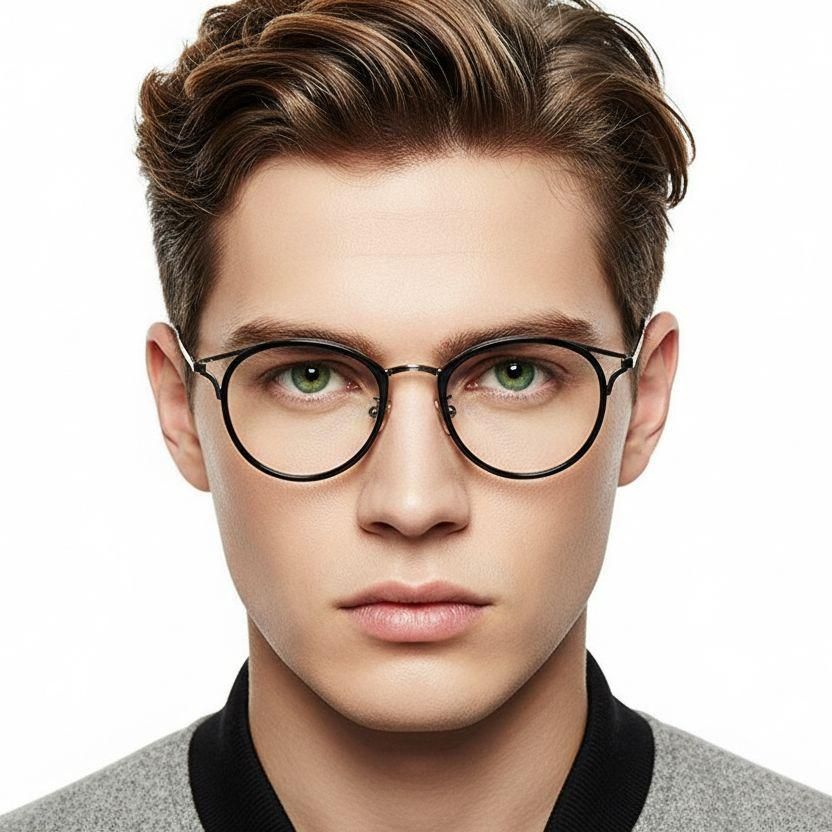 Oval Silver Metal Glasses #BS0406-0446