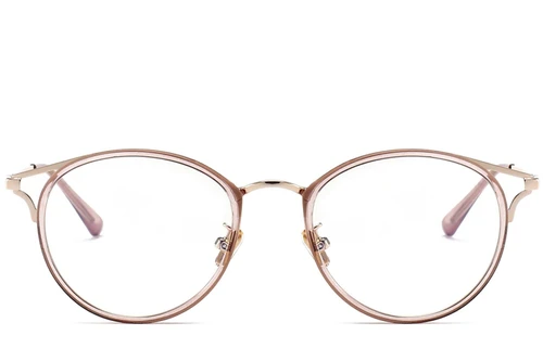 Lunettes ovales en métal rose #BS0406-0447