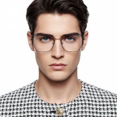 Gafas geométricas de metal dorado #BS0406-0449