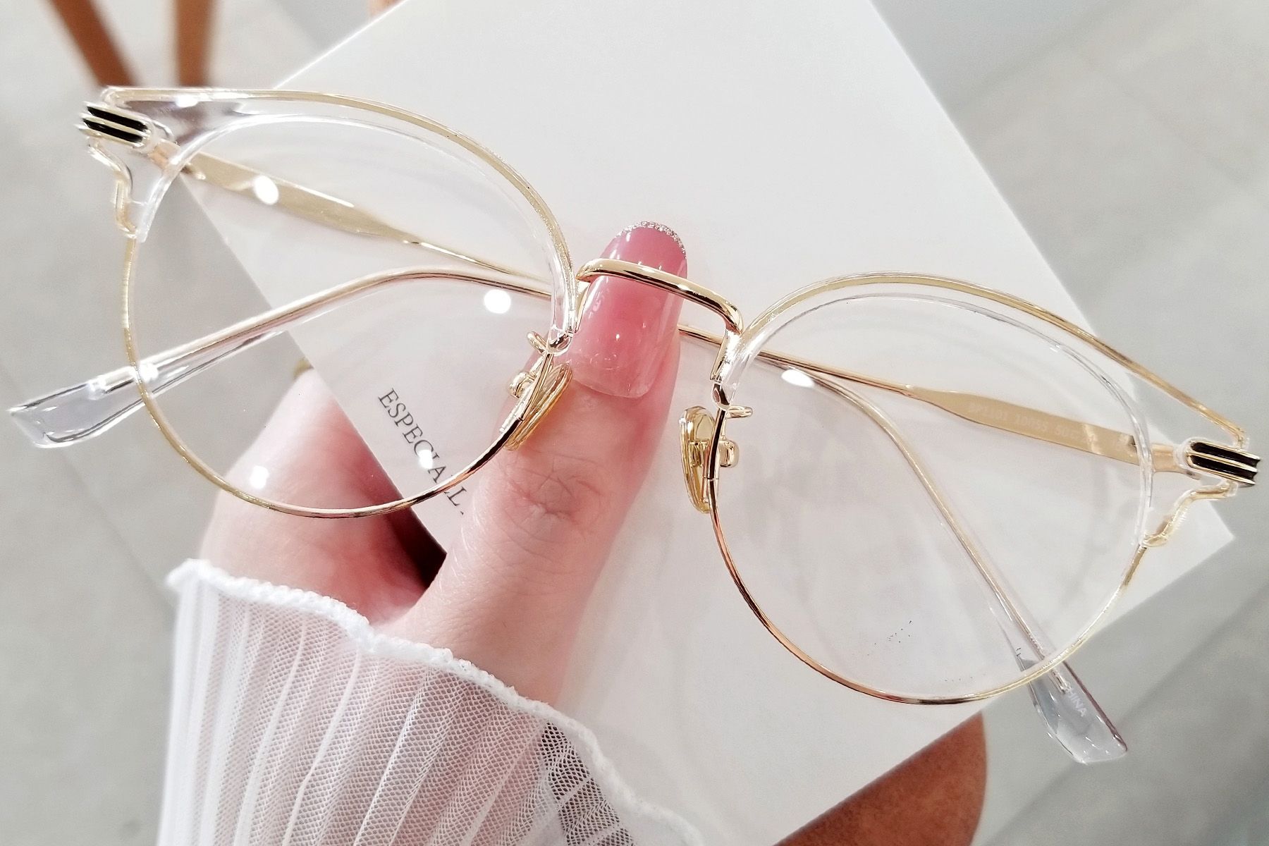 Gafas TR90 transparentes semi al aire #BS0406-0452