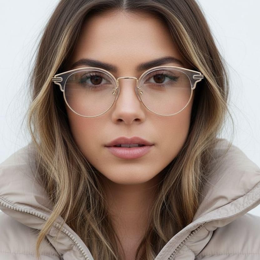 Gafas TR90 transparentes semi al aire #BS0406-0452