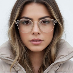 Gafas TR90 transparentes semi al aire #BS0406-0452