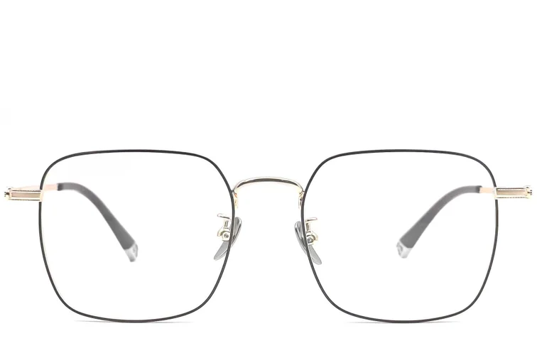 Lunettes géométriques en titane doré #BS0406-0463