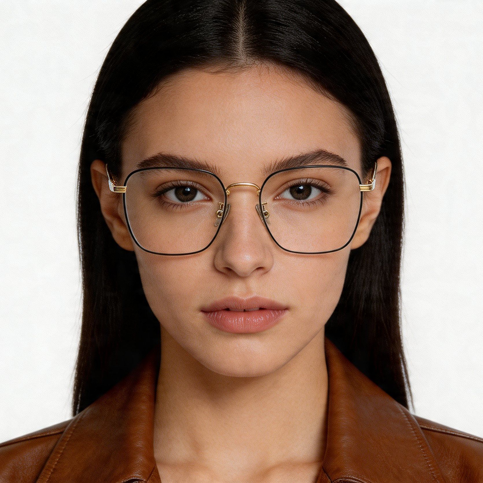 Geometric Golden Titanium Glasses #BS0406-0463