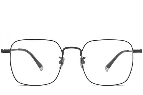 Geometric Black Titanium Glasses #BS0406-0464