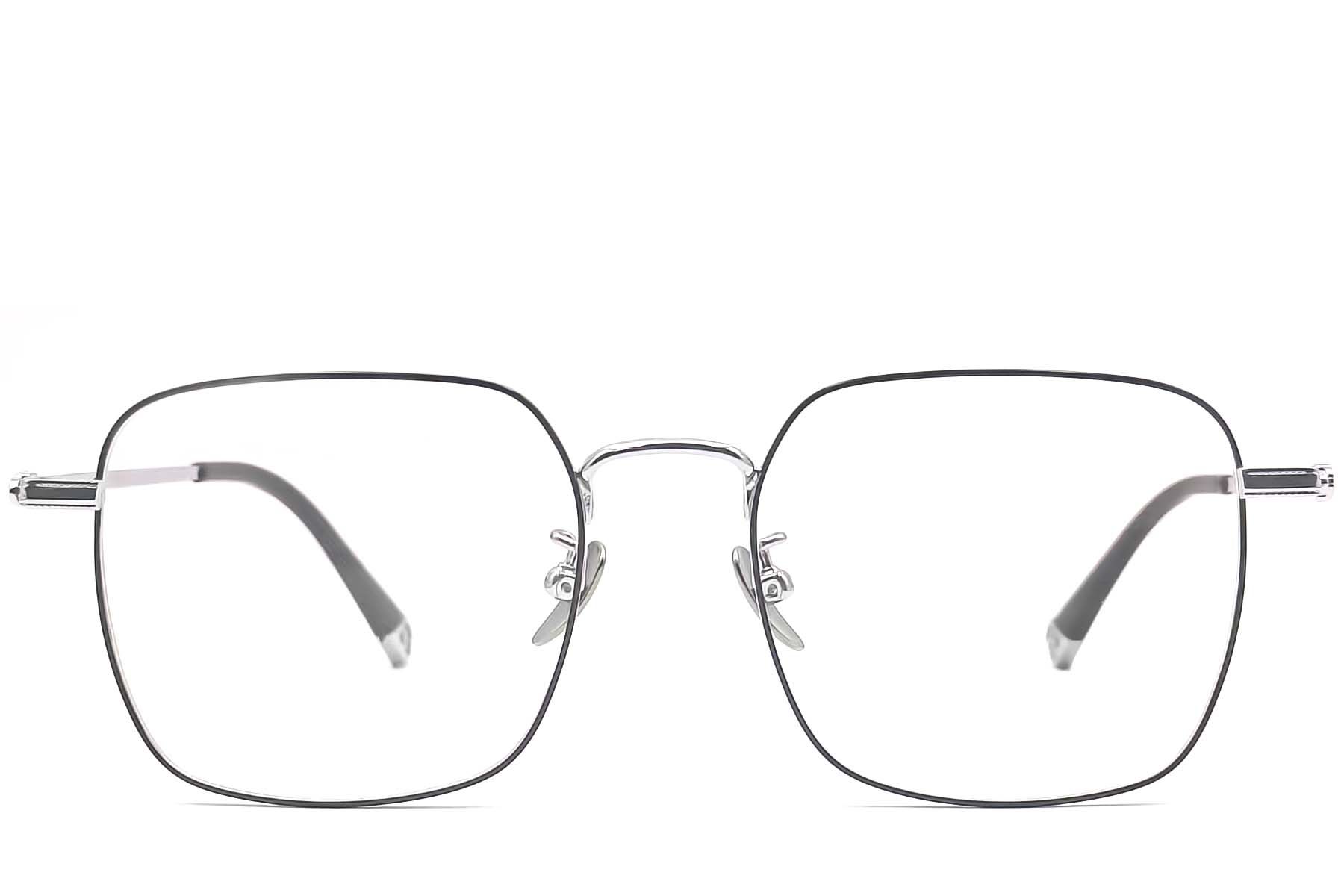 Gafas geométricas de titanio negro #BS0406-0466