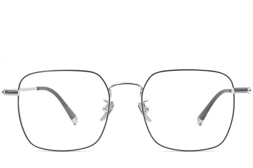 Geometric Black Titanium Glasses #BS0406-0466