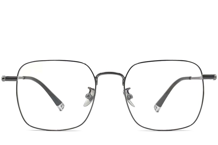 Gafas geométricas de titanio gris #BS0406-0467