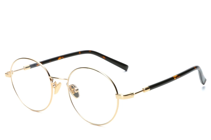 Oval Golden Metal Glasses #BS0406-0468