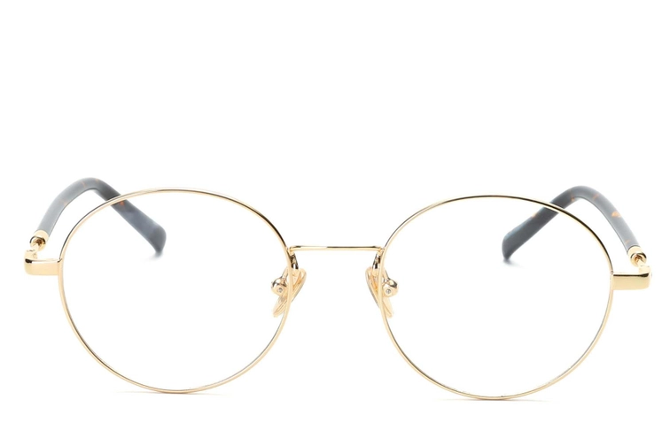 Oval Golden Metal Glasses #BS0406-0468