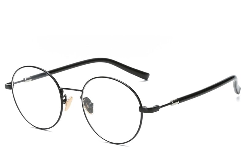 Oval Black Metal Glasses #BS0406-0470
