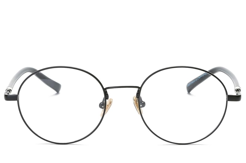 Oval Black Metal Glasses #BS0406-0470