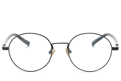 Gafas ovaladas de metal negro #BS0406-0470