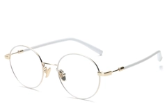 Oval White Metal Glasses #BS0406-0471