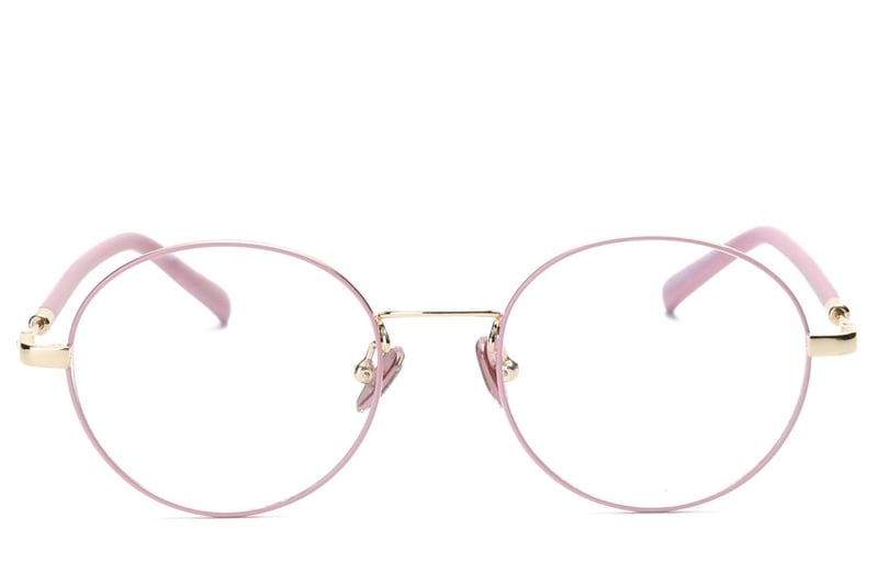 Oval Pink Metal Glasses #BS0406-0472