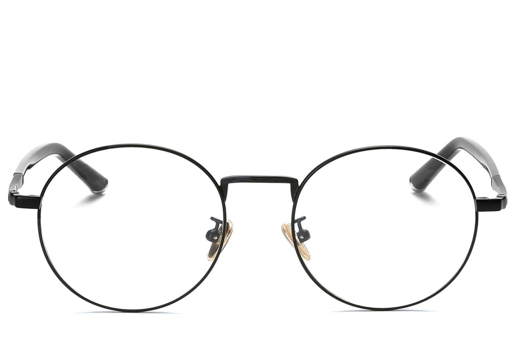 Gafas ovaladas de metal negro #BS0406-0474