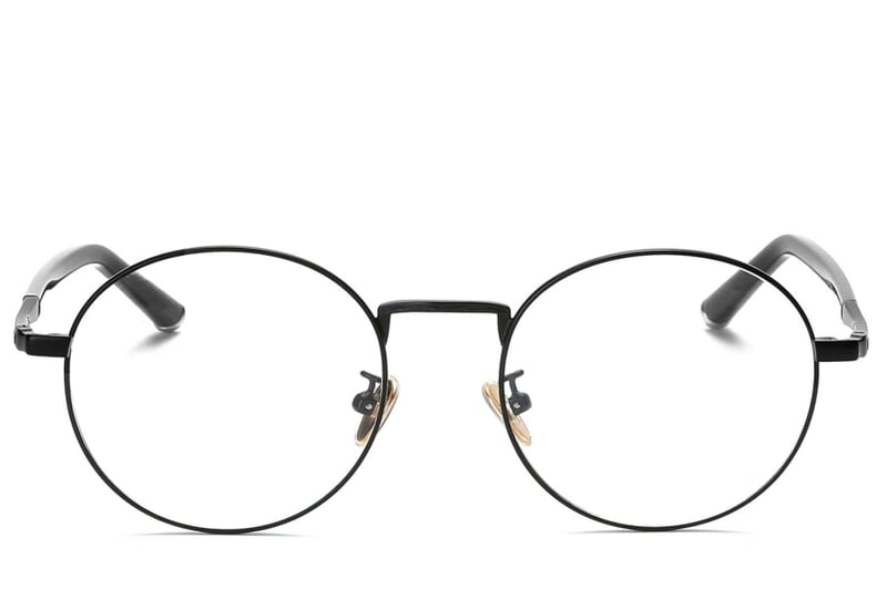Oval Black Metal Glasses #BS0406-0474