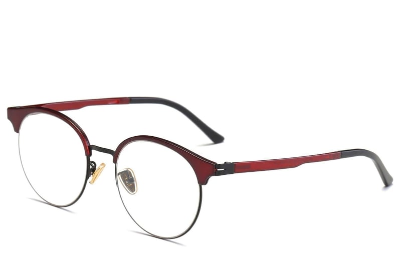Semi-rimless Red TR90 Glasses #BS0406-0477