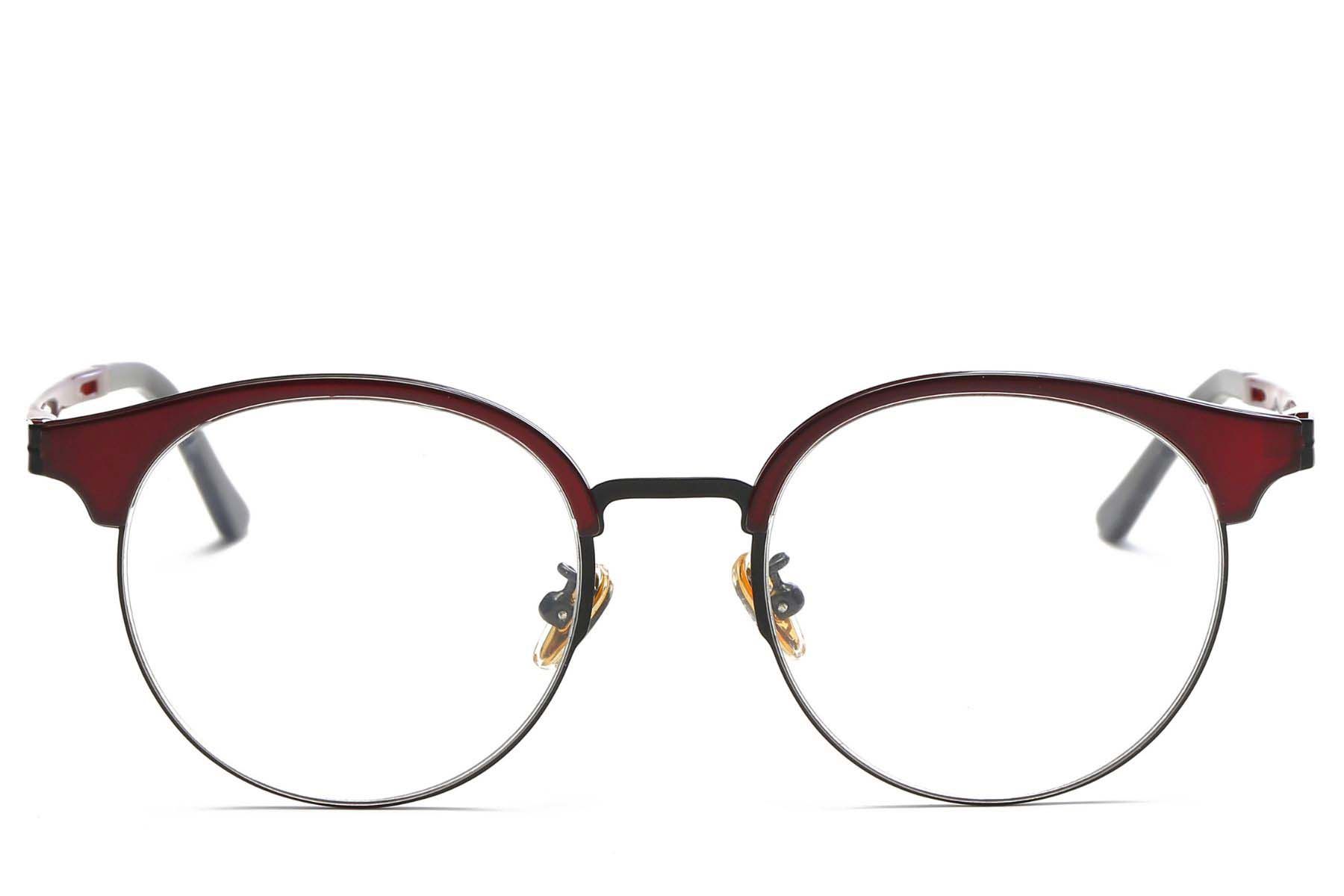 Semi Rimless Red Tr90 Glasses Blacksheep