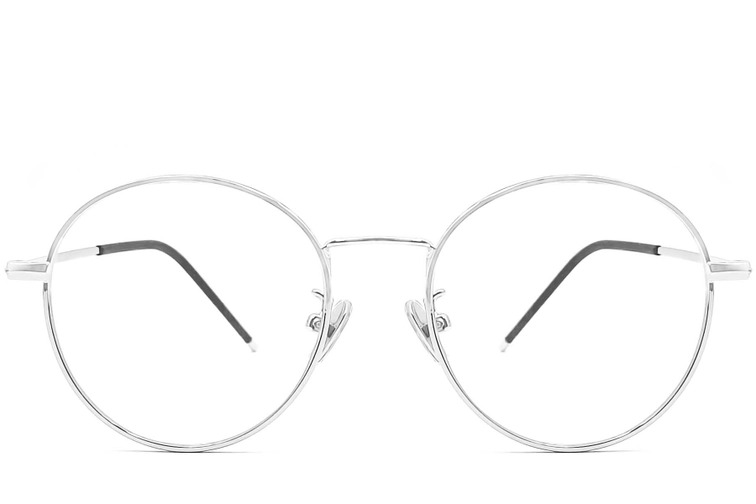 Oval Silver Metal Kids Glasses #BS0406-0481